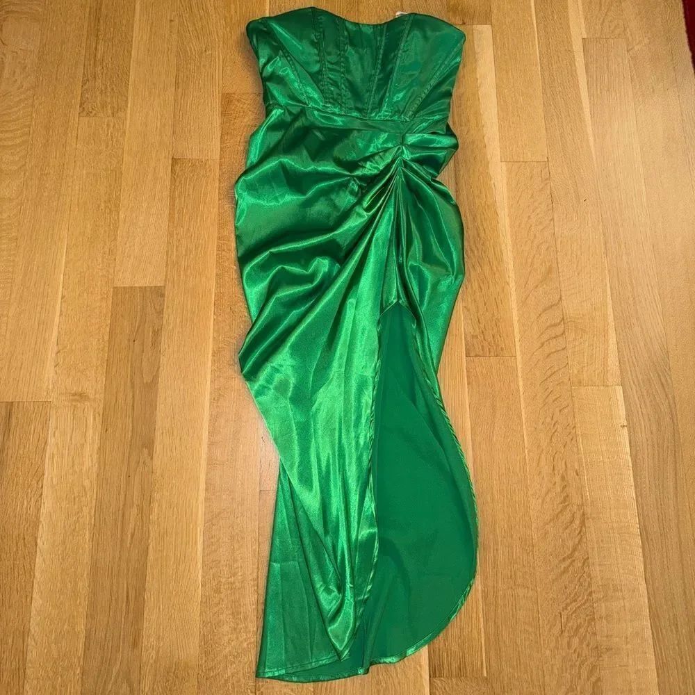 SHEIN Green “Satin” Midi Dress